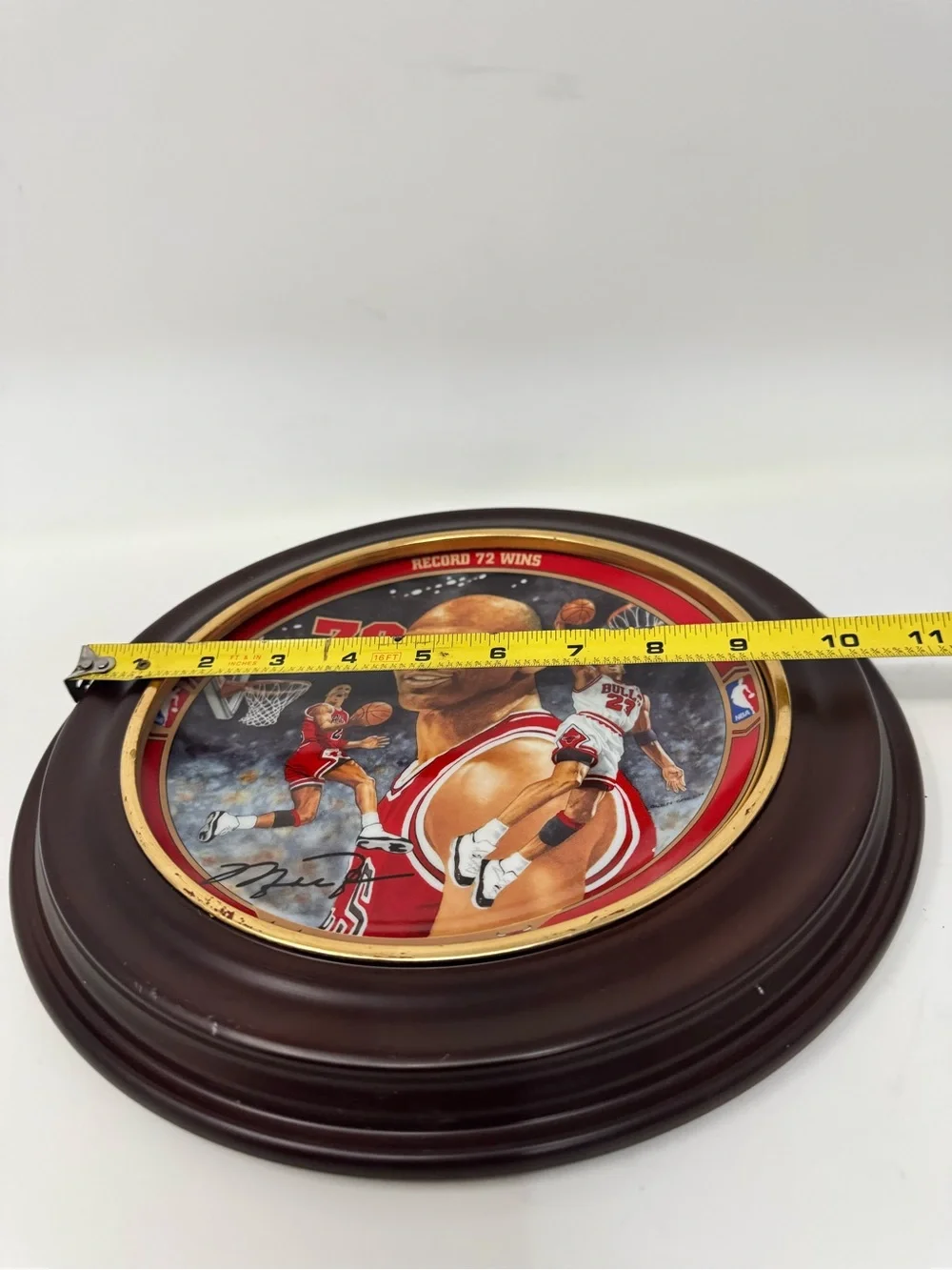 Michael Jordan record 72 wins Bradford exchange/upper deck collectible plate